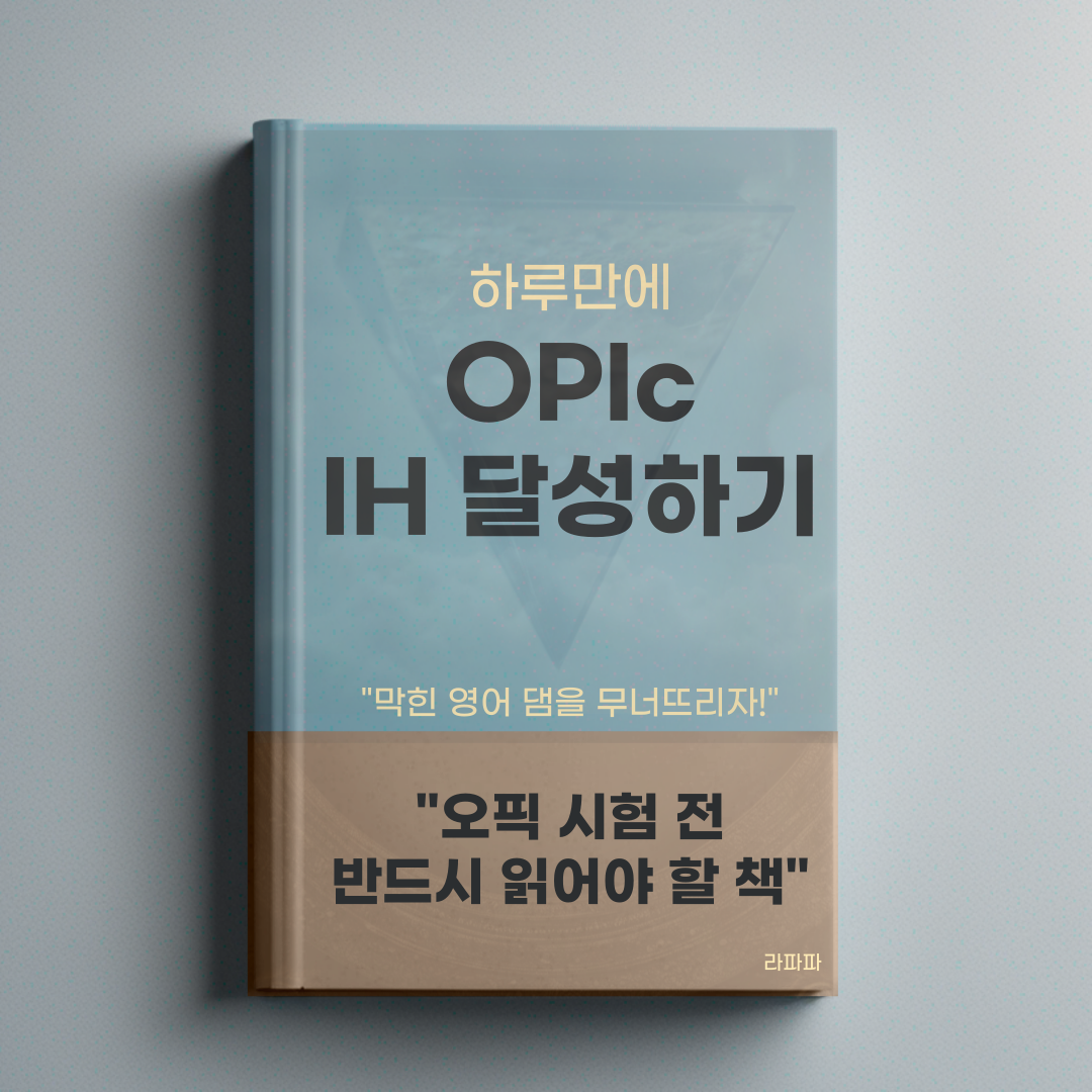 하루만에 오픽 IH 달성하기 표지